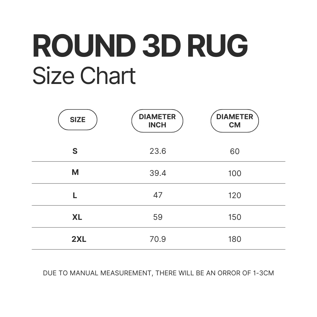 Product size chart