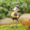 2 Pcs set Kawaii Ponyo on The Cliff Resin Figures Toy Gardening Boy Fish Ornament Action 3 - Ghibli Mall