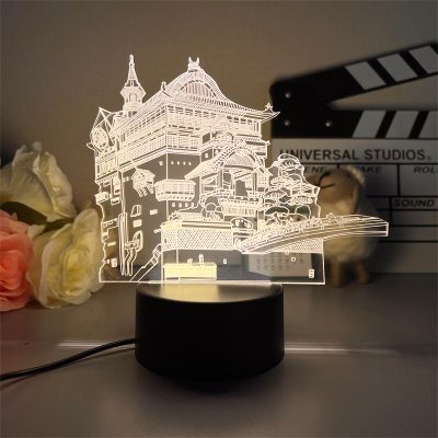 3D Led Lamp Spirited Away No Face Man Totoro Action Figure Nightlight Cute Room Decor Light 10 - Ghibli Mall