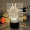 3D Led Lamp Spirited Away No Face Man Totoro Action Figure Nightlight Cute Room Decor Light - Ghibli Mall