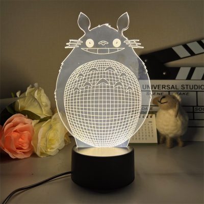 3D Led Lamp Spirited Away No Face Man Totoro Action Figure Nightlight Cute Room Decor Light 11 - Ghibli Mall
