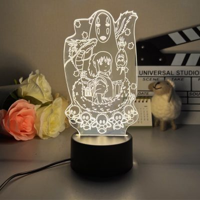 3D Led Lamp Spirited Away No Face Man Totoro Action Figure Nightlight Cute Room Decor Light 5 - Ghibli Mall