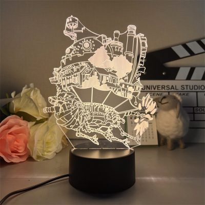 3D Led Lamp Spirited Away No Face Man Totoro Action Figure Nightlight Cute Room Decor Light 8 - Ghibli Mall