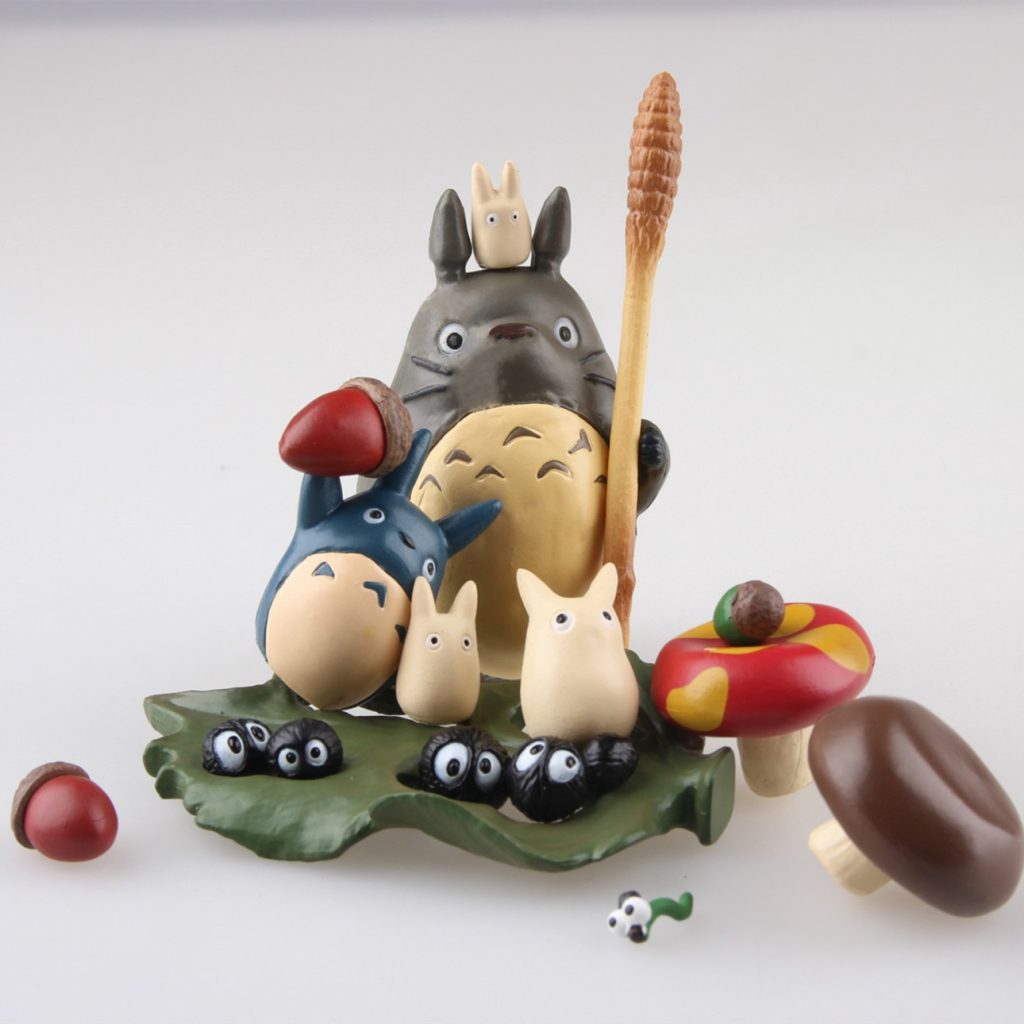 Anime Miyazaki Hayao My Neighbor Totoro with Umbrella Fried charcoal Figure Birthday gift Collectible Model ToyGarden 2 - Ghibli Mall