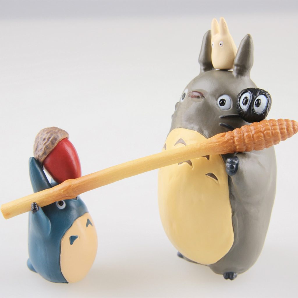 Anime Miyazaki Hayao My Neighbor Totoro with Umbrella Fried charcoal Figure Birthday gift Collectible Model ToyGarden 4 - Ghibli Mall