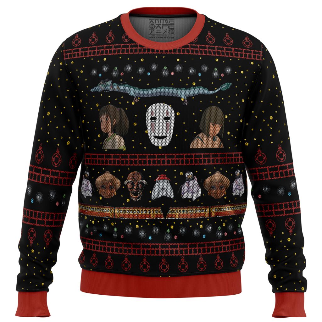Studio Ghibli No Face Spirited Away men sweatshirt FRONT mockup - Ghibli Mall