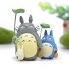 Totoro Japanese Anime 3 5 5cm Mini Tonari no Totoro with Lotus leaf Mini Cartoon Figures 2 - Ghibli Mall