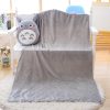 Totoro Plush Pillow Multifunction 3 in 1 Throw Pillow Totoro Hand Warm Pillow Cushion Baby Kids 2 - Ghibli Mall