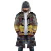 Trippy Grave of the Fireflies SG AOP Hooded Cloak Coat FRONT Mockup - Ghibli Mall