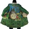 Trippy My Neighbor Totoro SG AOP Hooded Cloak Coat NO HOOD Mockup - Ghibli Mall
