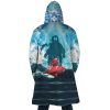 Trippy Porco Rosso SG AOP Hooded Cloak Coat BACK Mockup - Ghibli Mall
