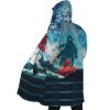 Trippy Porco Rosso SG AOP Hooded Cloak Coat SIDE Mockup - Ghibli Mall
