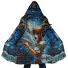 Trippy Spirited Away SG AOP Hooded Cloak Coat MAIN Mockup - Ghibli Mall