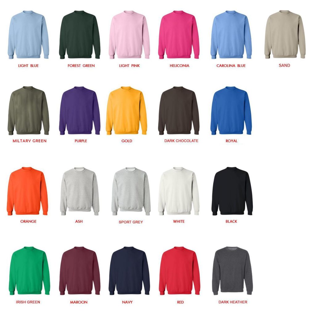 sweatshirt color chart 1 - Ghibli Mall
